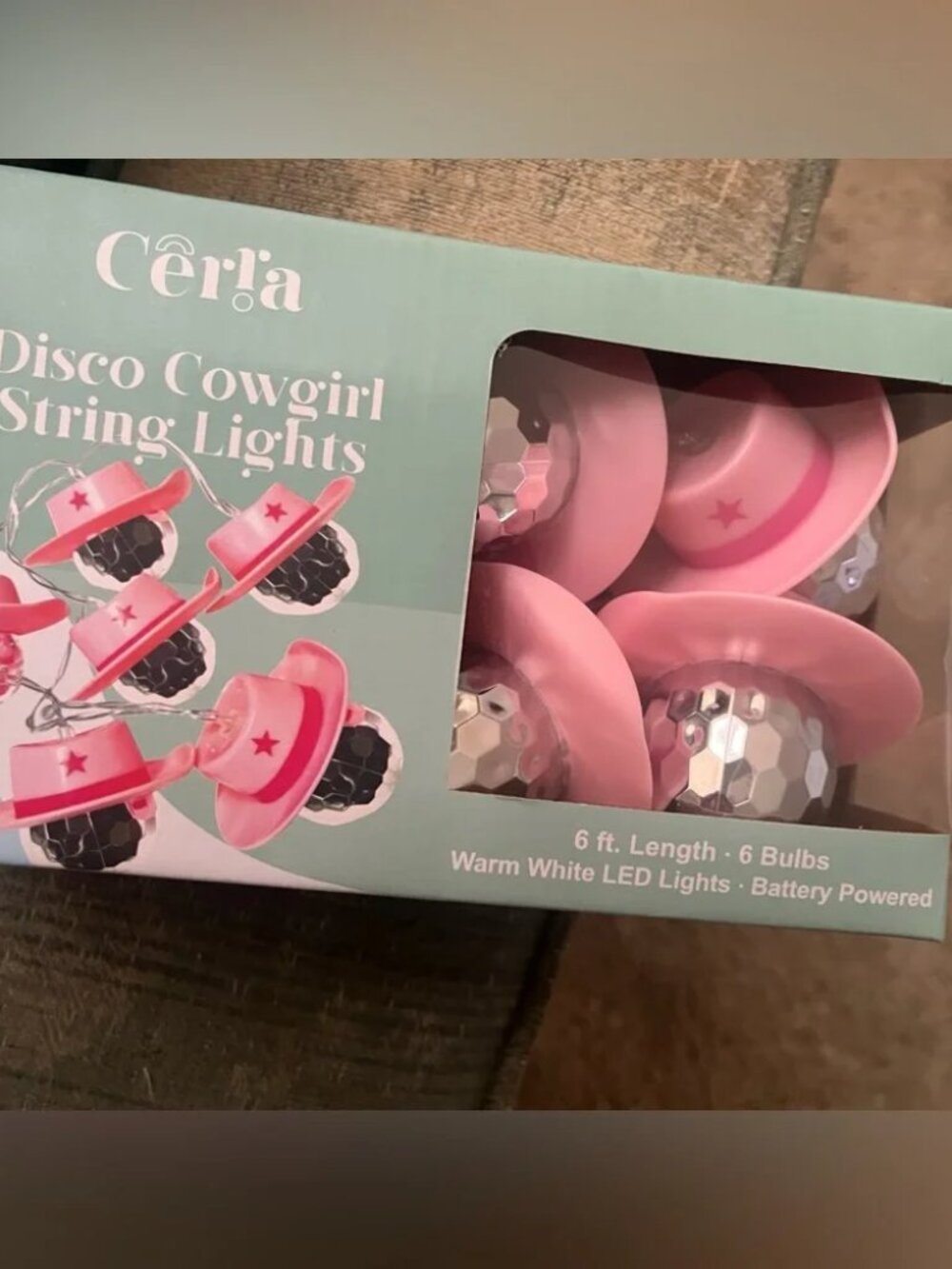 NIB Disco Cowgirl Novelty String Lights 6FT Battery Powered Warm LED